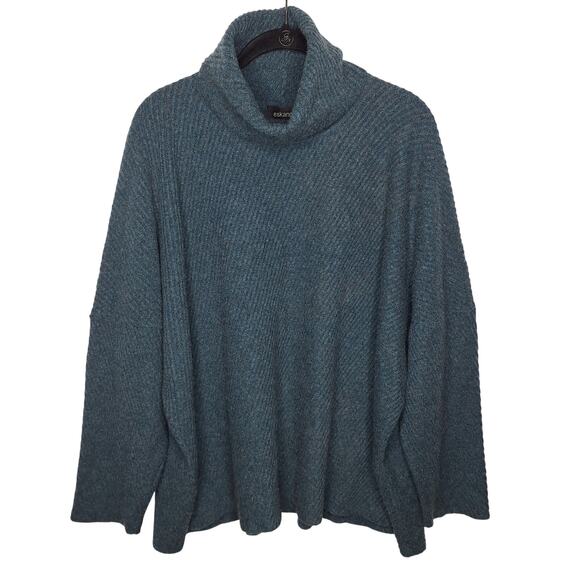 Eskandar Ribbed Cashmere Sweater Funnel Neck Turtleneck Oversized Scotland Green - Picture 1 of 13